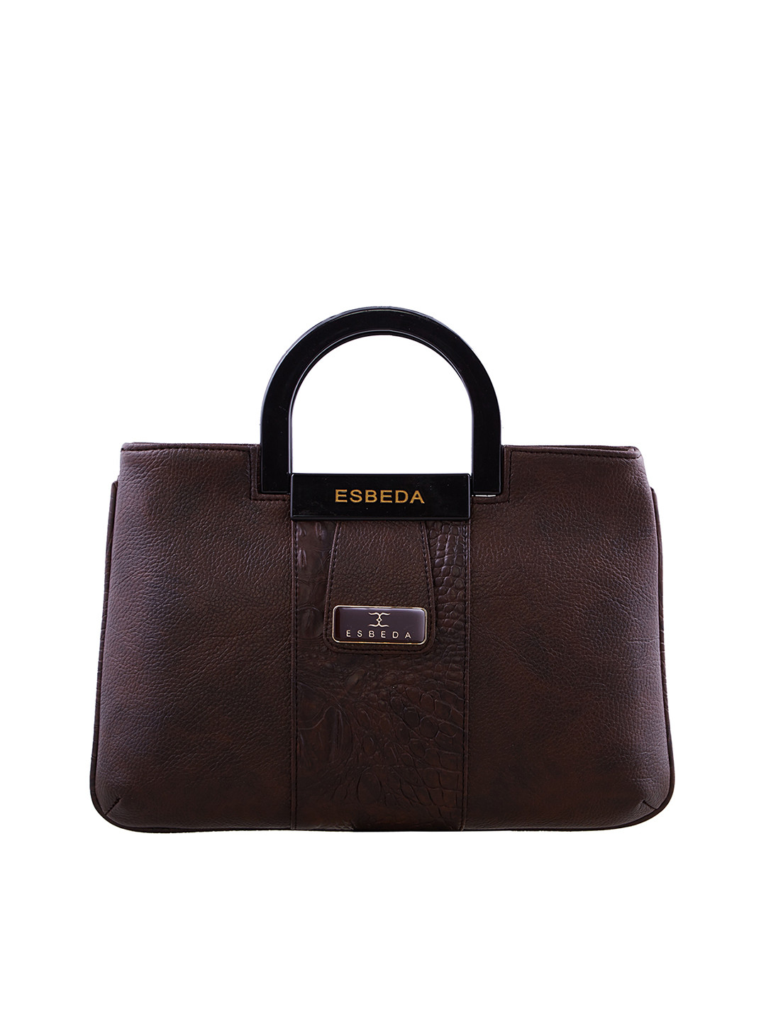 ESBEDA Coffee Brown Solid Handheld Bag