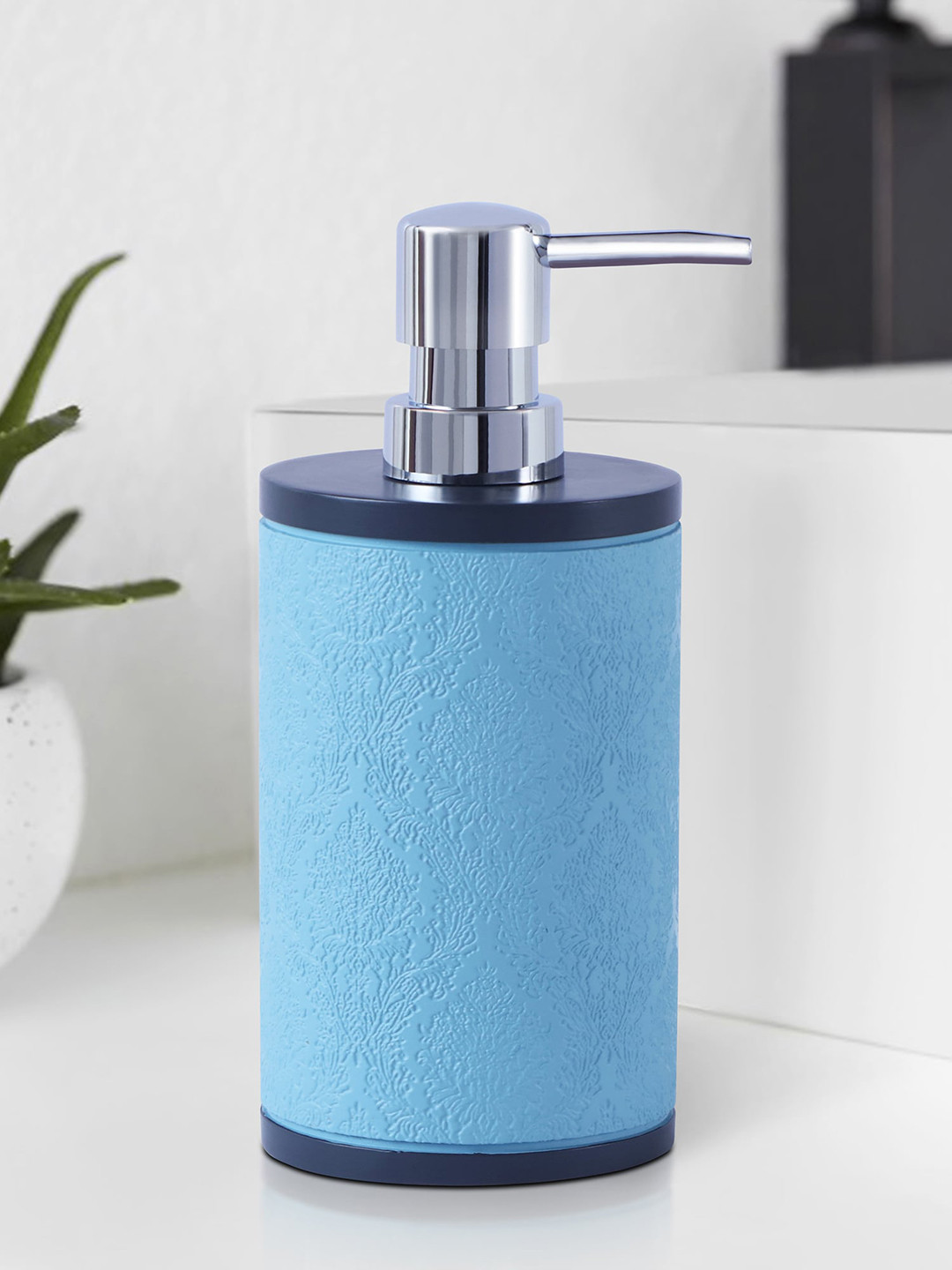 OBSESSIONS Teal Blue Textured Soap Dispenser 320ml