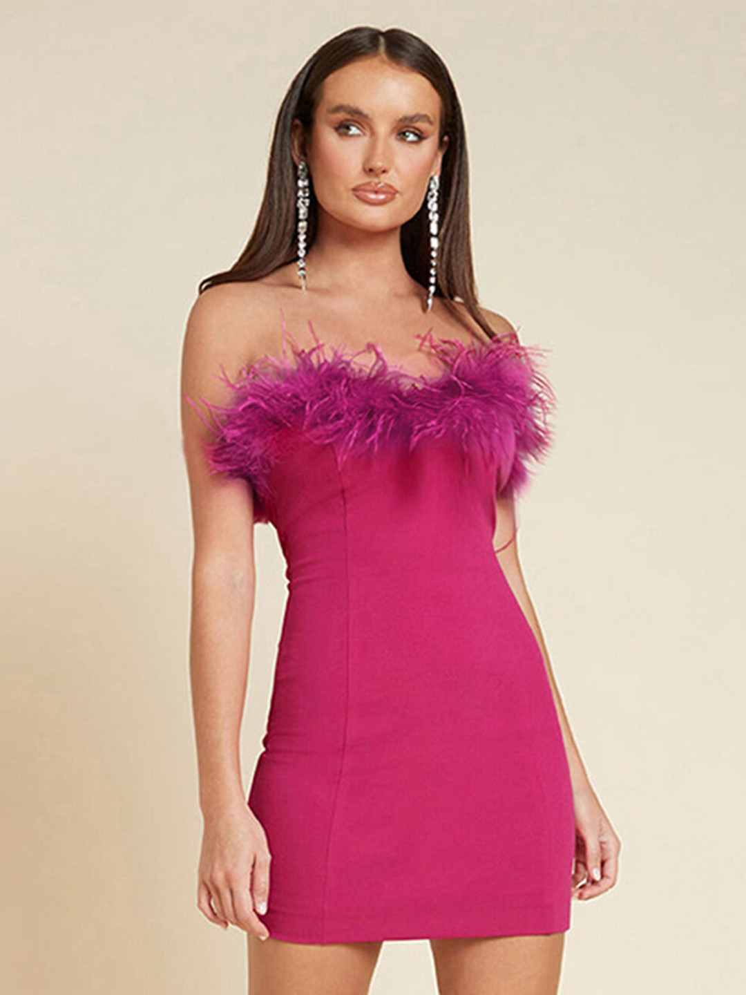 StyleCast Pink Strapless Bodycon Dress