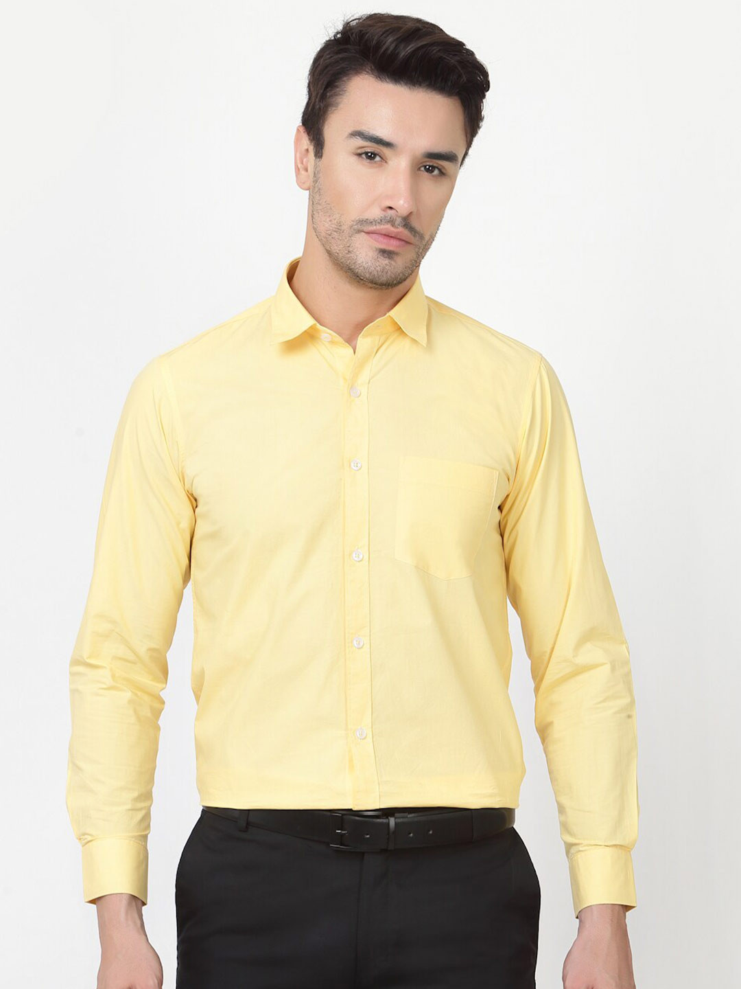 D Kumar Standard Spread Collar OpaqueCotton Formal Shirt