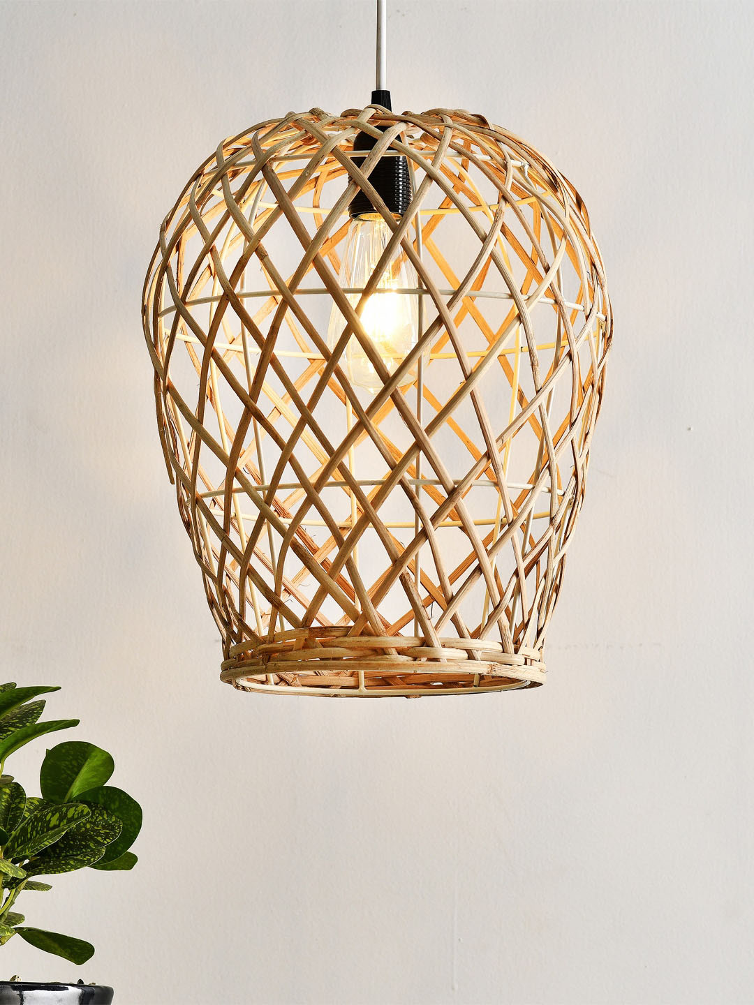 Decazone Beige Textured Ceiling Lamp