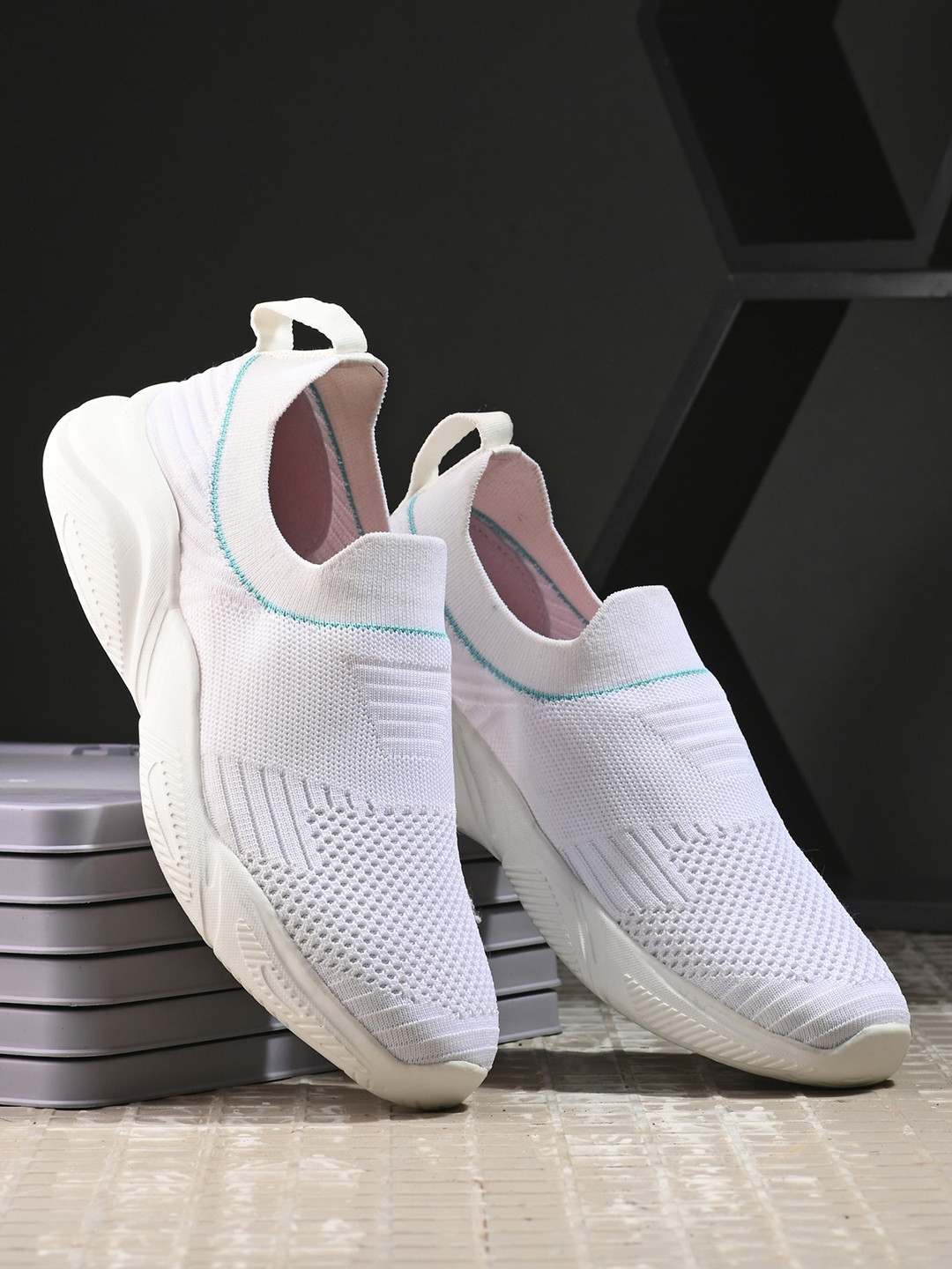 HRX by Hrithik Roshan Women White Slip-On Walking Shoes