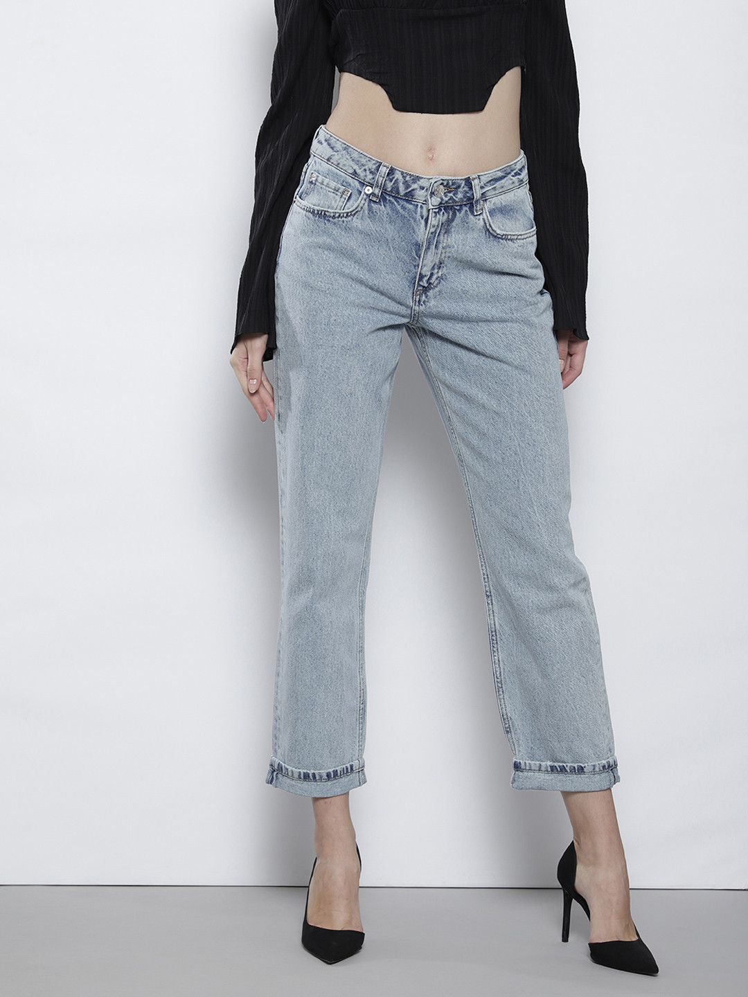 DOROTHY PERKINS Women Boyfriend Fit Pure Cotton Light Fade Jeans