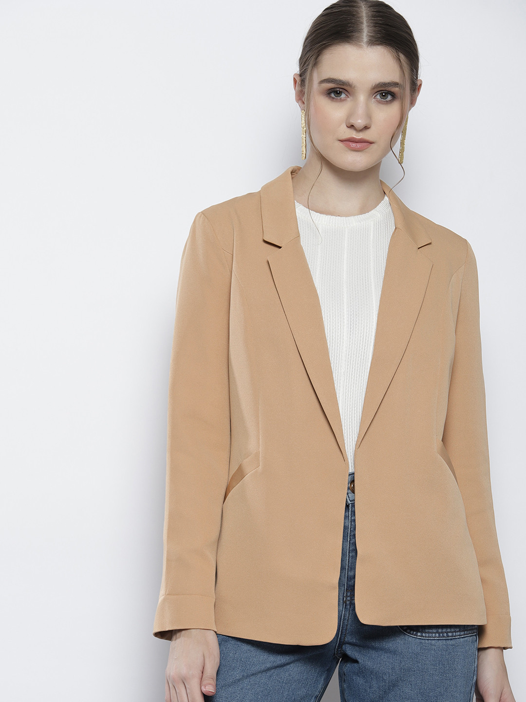 DOROTHY PERKINS Turnback Cuff Open Front Blazer