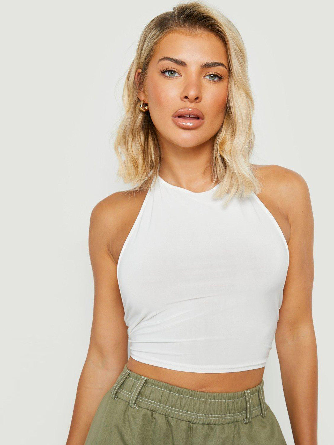 Boohoo Halter Neck Crop Top