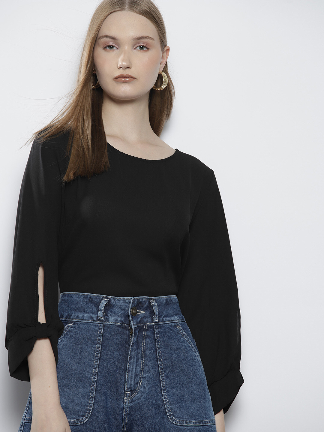 Boohoo Long Puff Sleeves Regular Top