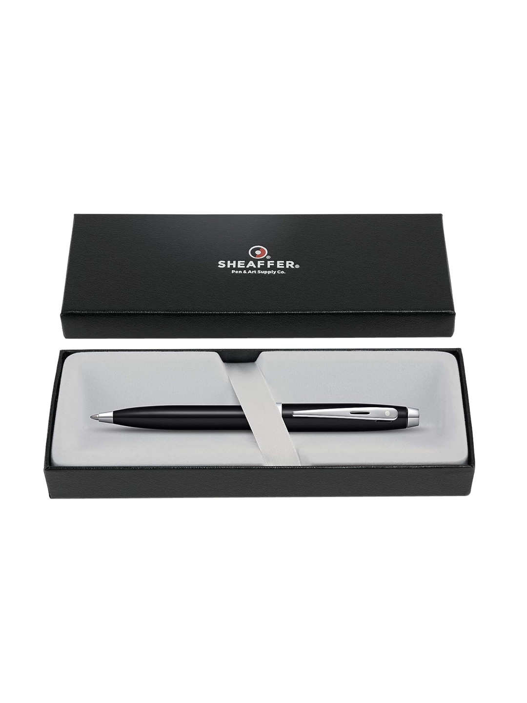 Sheaffer Black with Chrome Trim E9338 Gift100 Ballpoint Pen