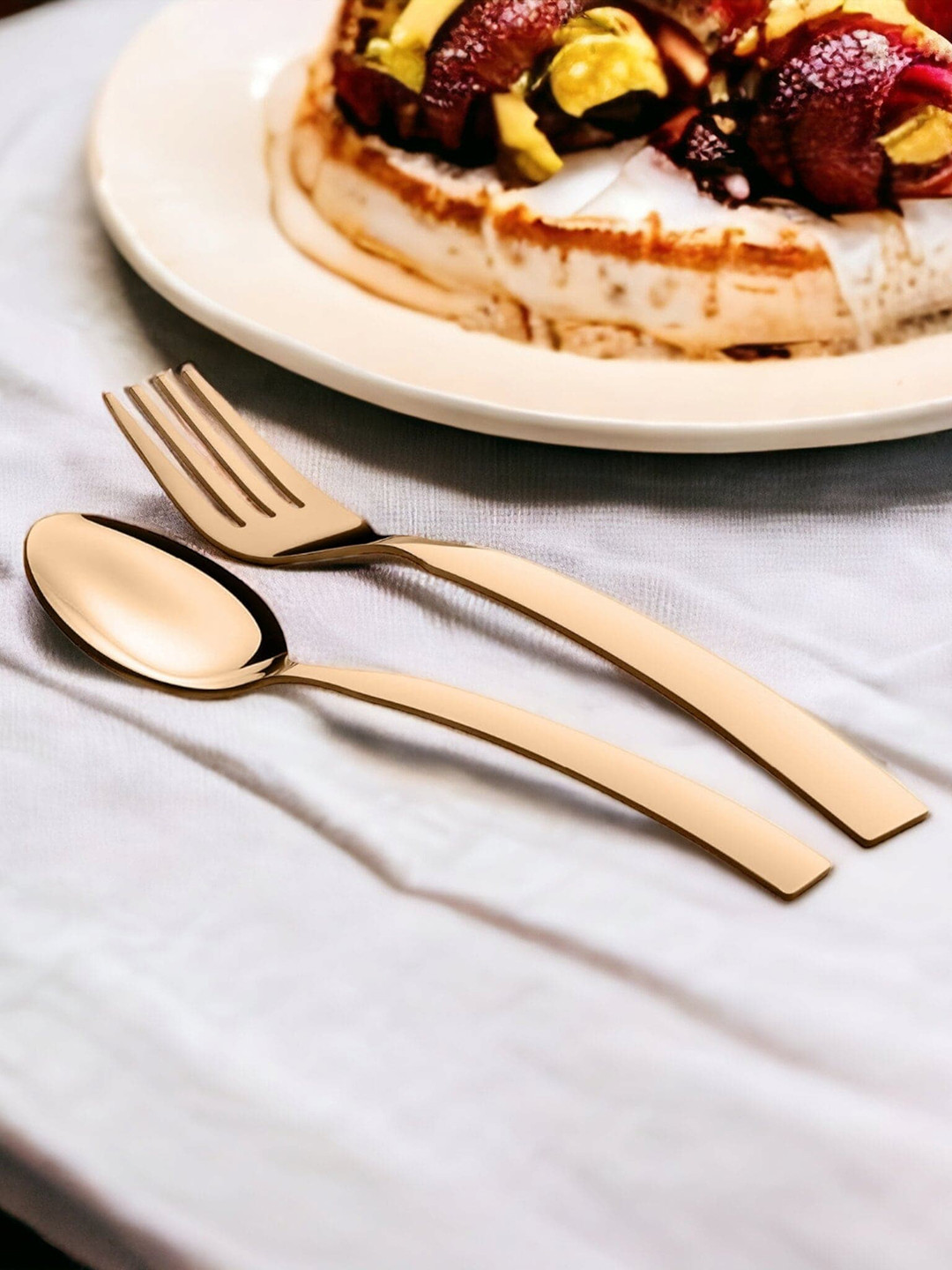 FNS Copper-Colored 12 Pieces Stainless Steel Cutlery Set