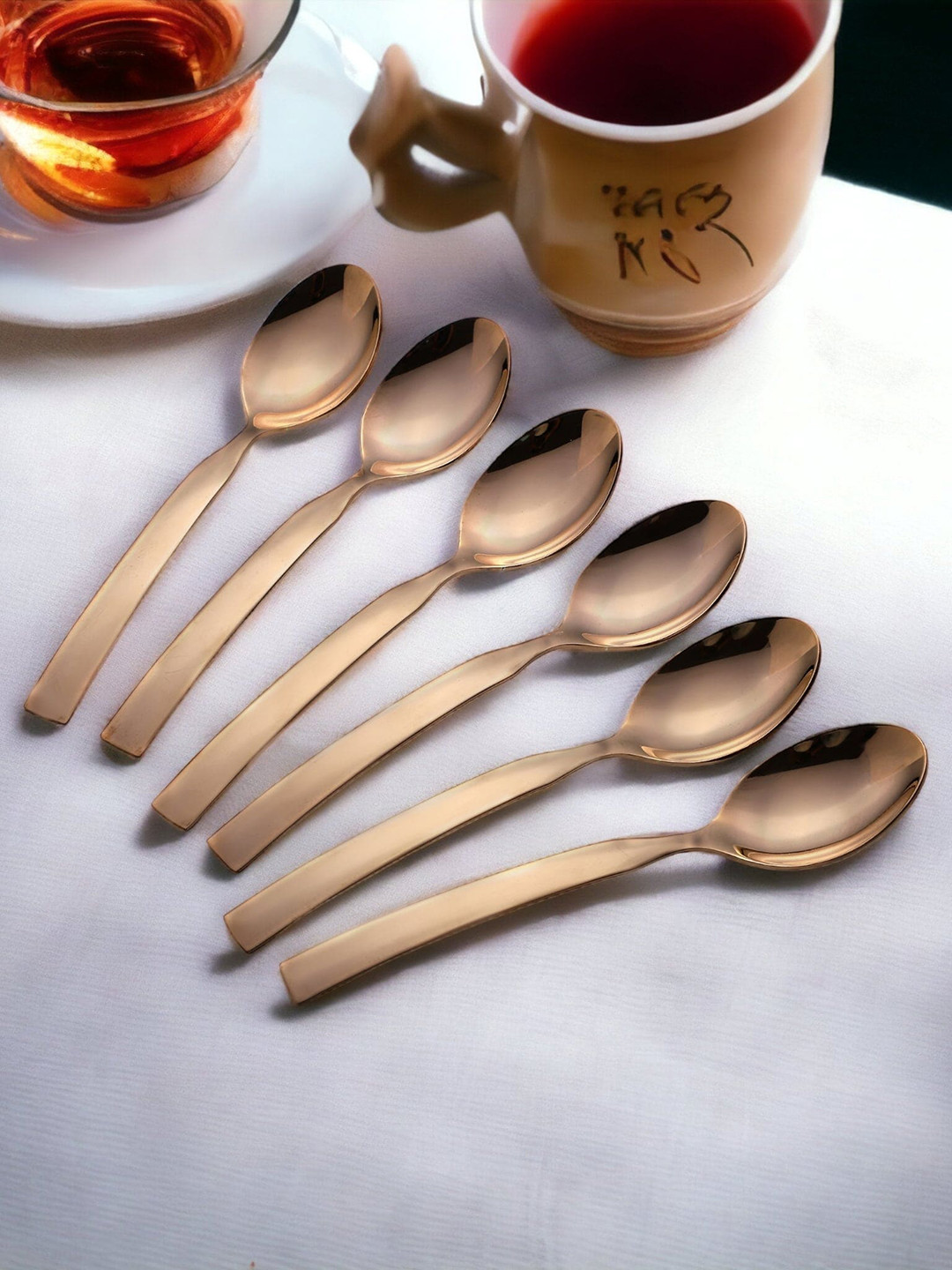 FNS Copper-Colored 6-Pieces Stainless Steel Cutlery Set