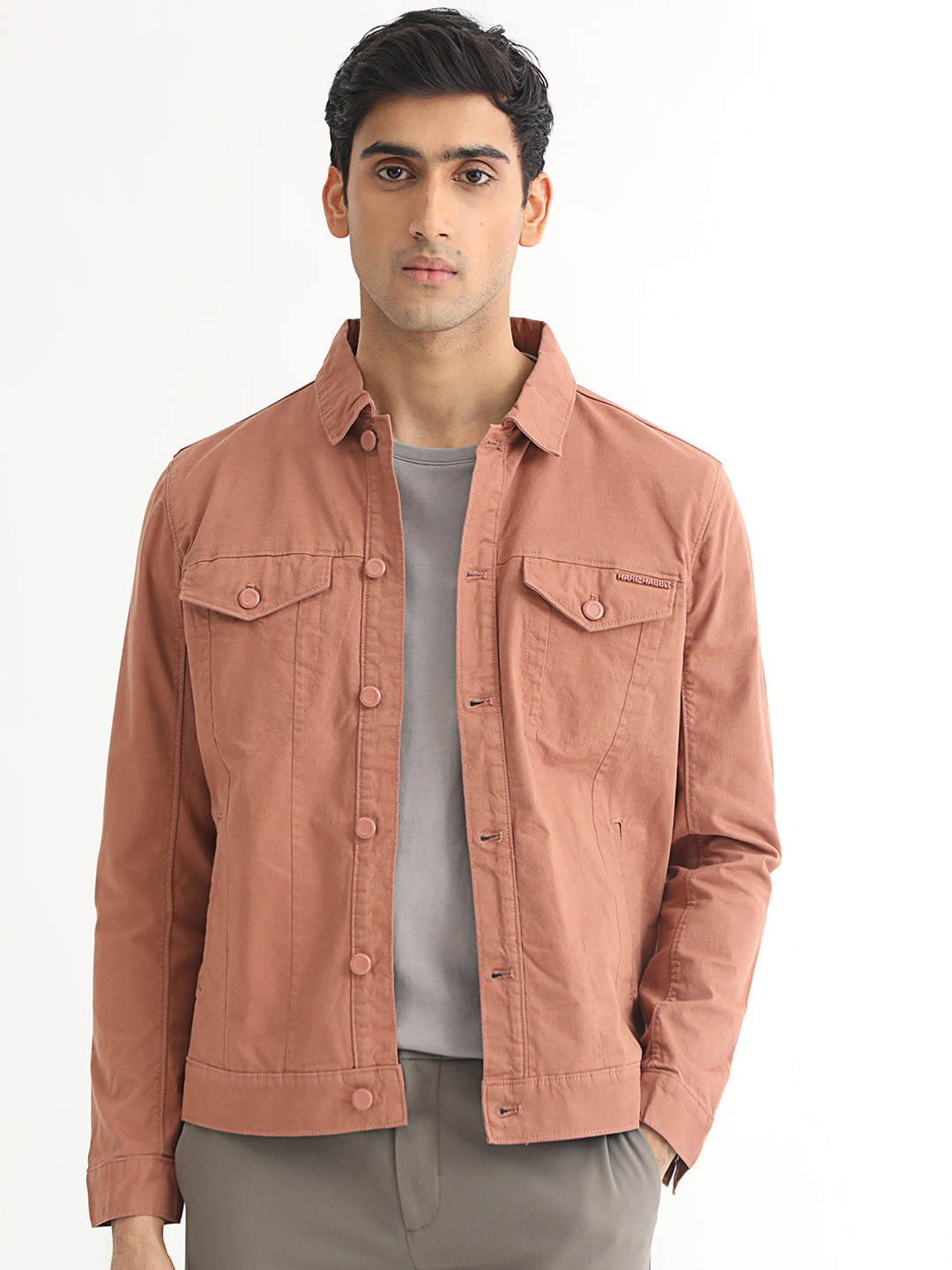 RARE RABBIT Men Vintago Tailored Fit Denim Jacket