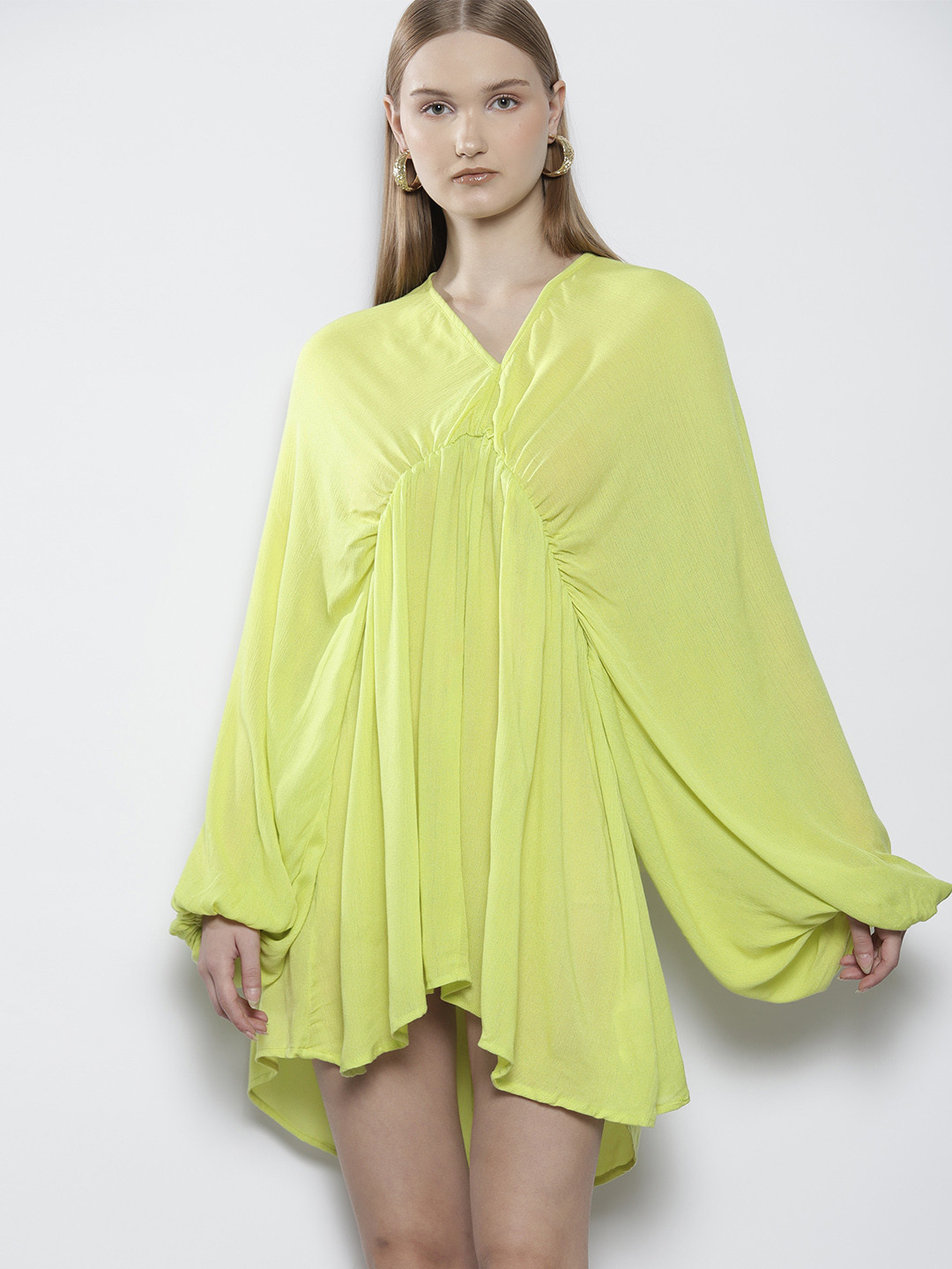 Boohoo Batwing Sleeve A-Line Mini Dress