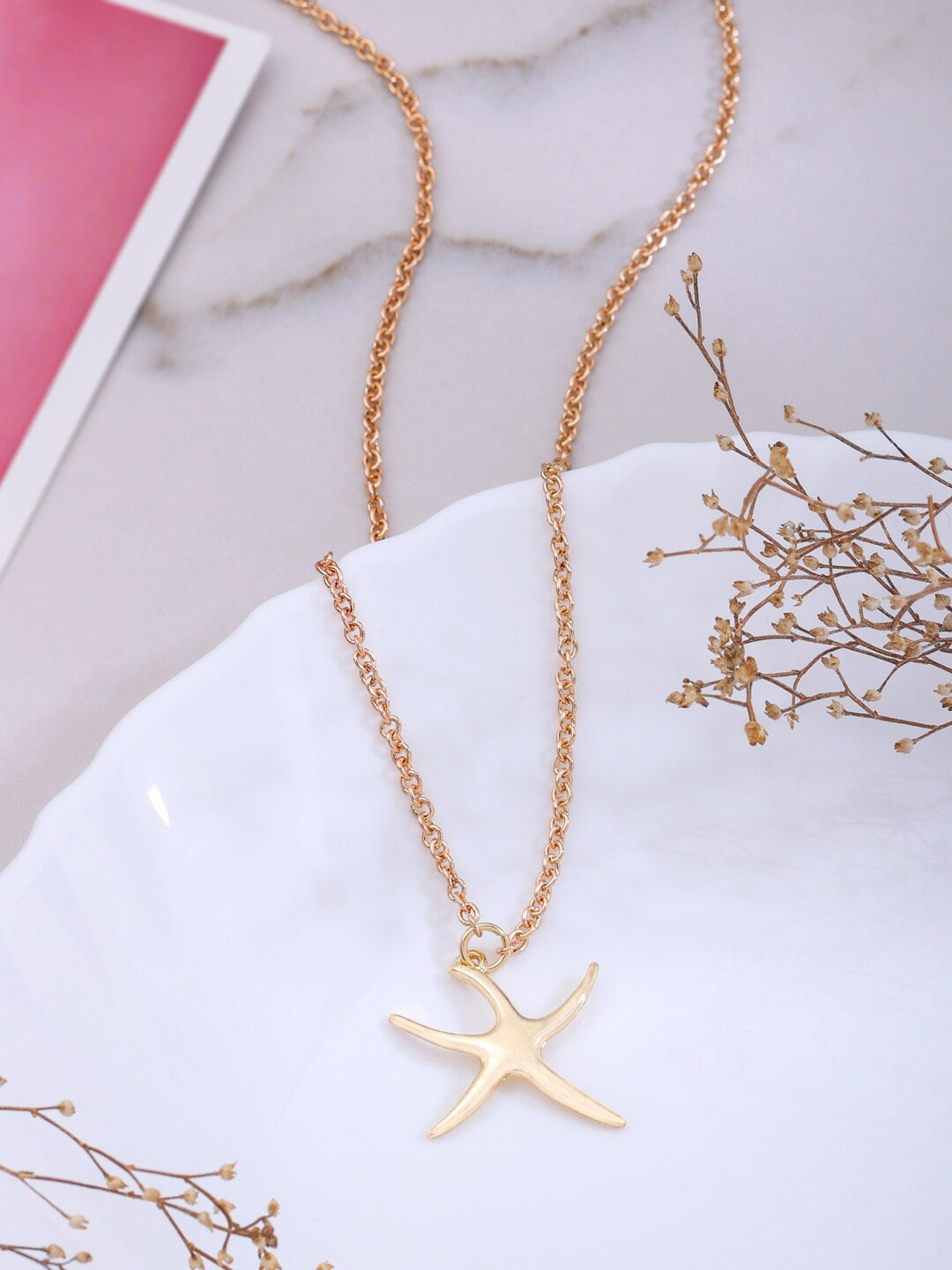 VIRAASI Gold-Plated Starfish Necklace