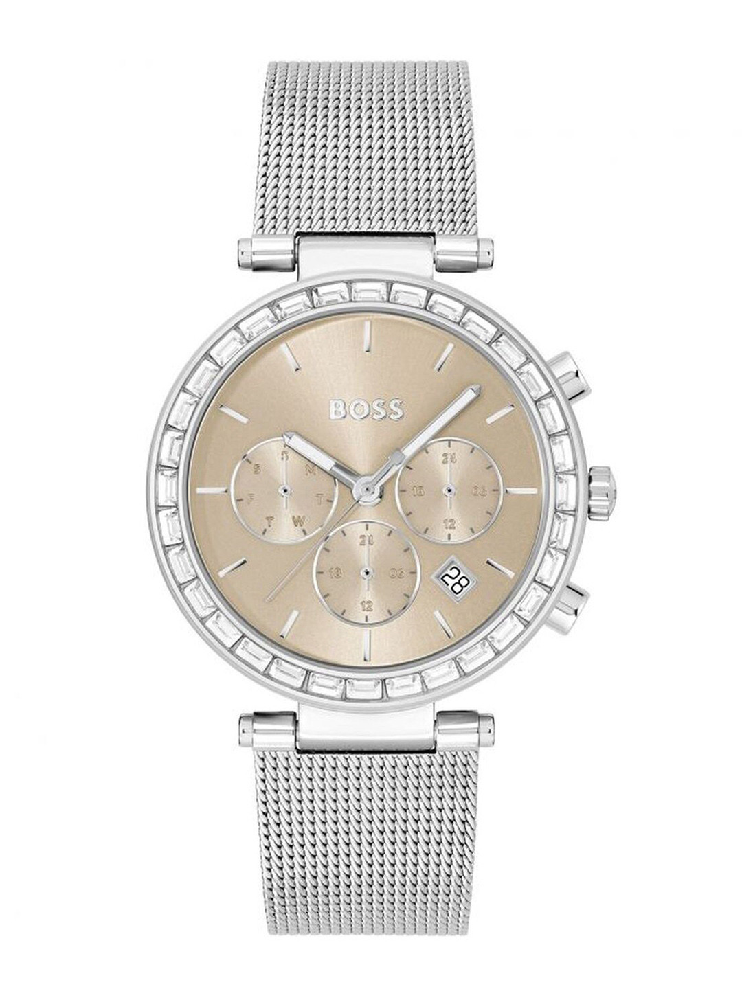 BOSS Women  Embellished Dial & Bracelet Style Straps Multifunction Analogue Watch 1502693