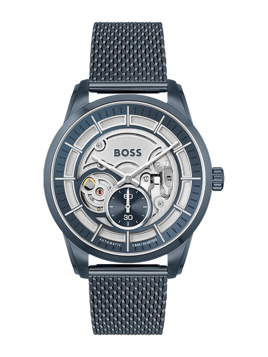 BOSS Men Skeleton Dial & Bracelet Style Straps Analogue Motion Powered Watch 1513946