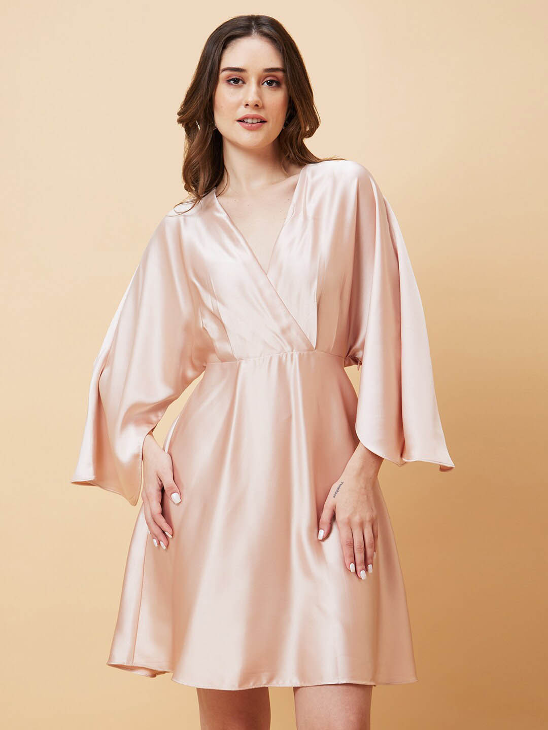 Globus Kimono Style Pleated A Line Party Dress