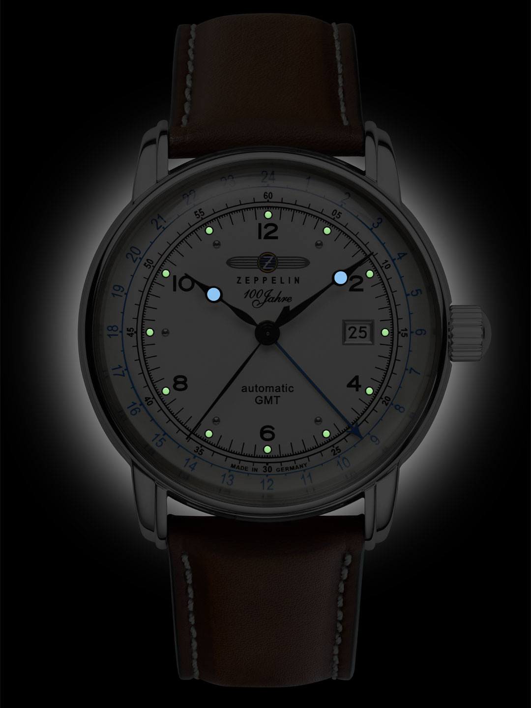 ZEPPELIN Men Printed Dial And Leather Straps Analogue Automatic Motion Powered Watch 86661