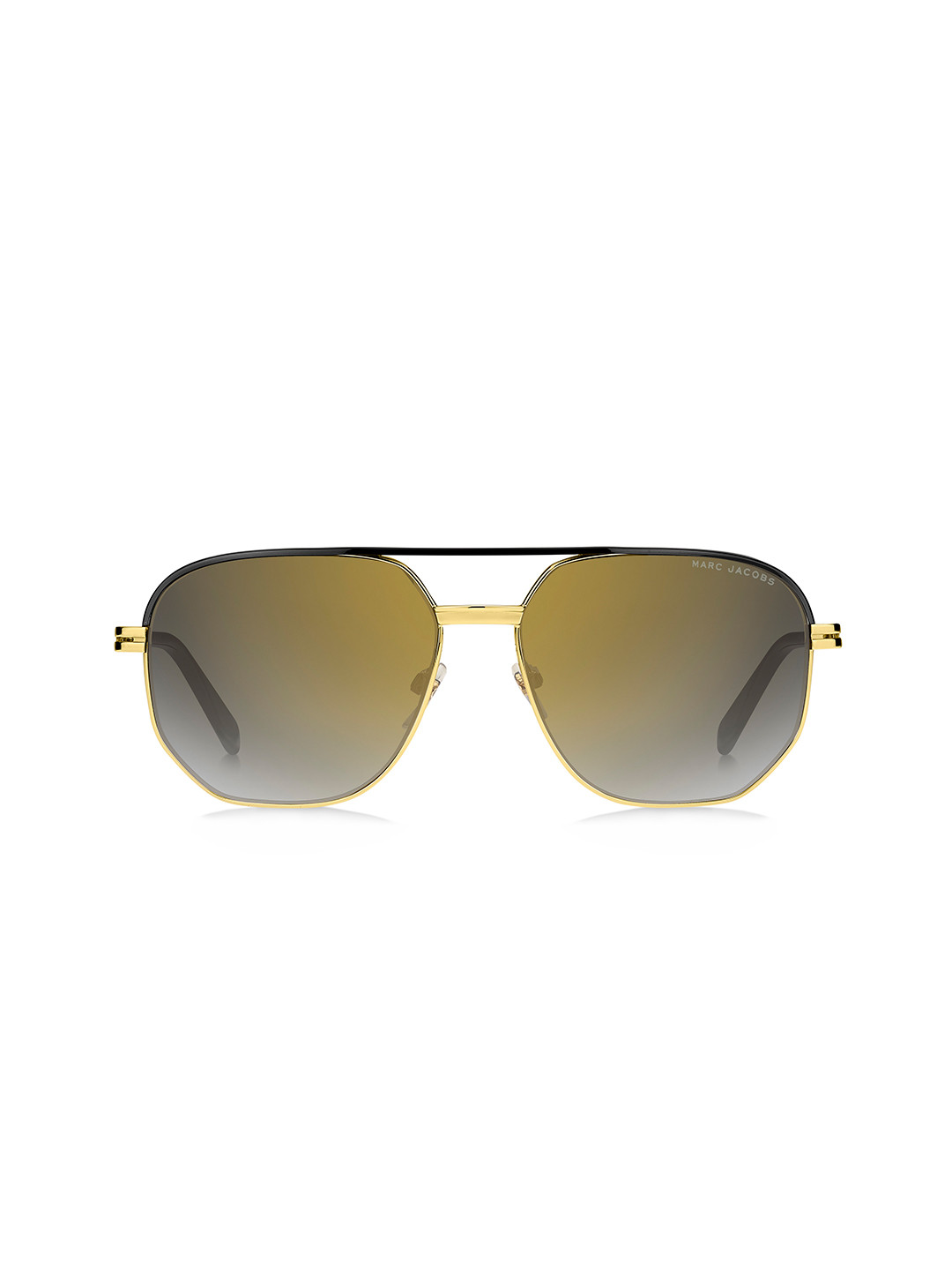 MARC JACOBS Men Gold Lens & Black Square Sunglasses with UV Protected Lens