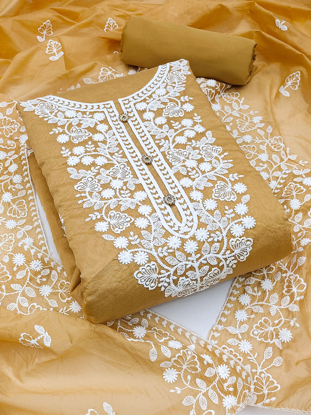 MANVAA Embroidered Unstitched Dress Material