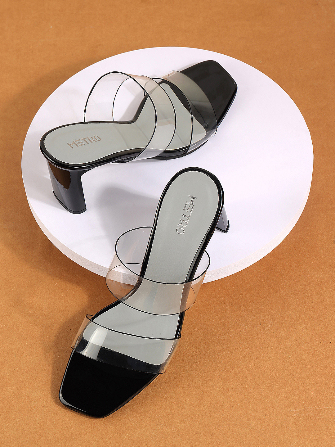 Metro Double Straps Slim Heels