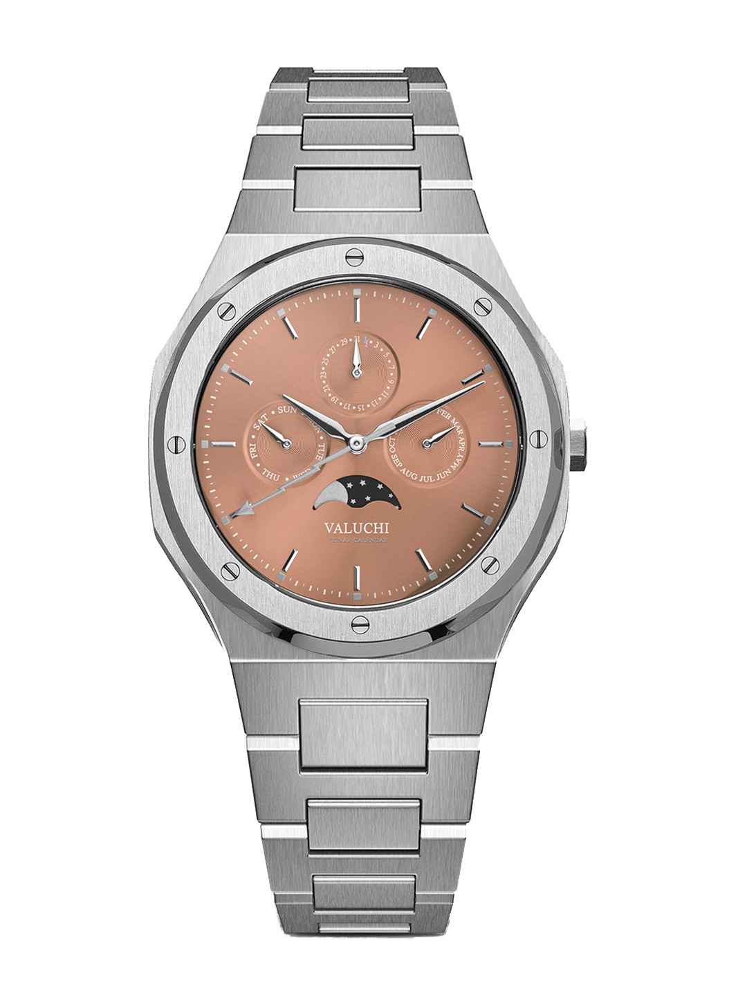 Valuchi Men Stainless Steel Strap Analogue Watch VT-WSM-001-A