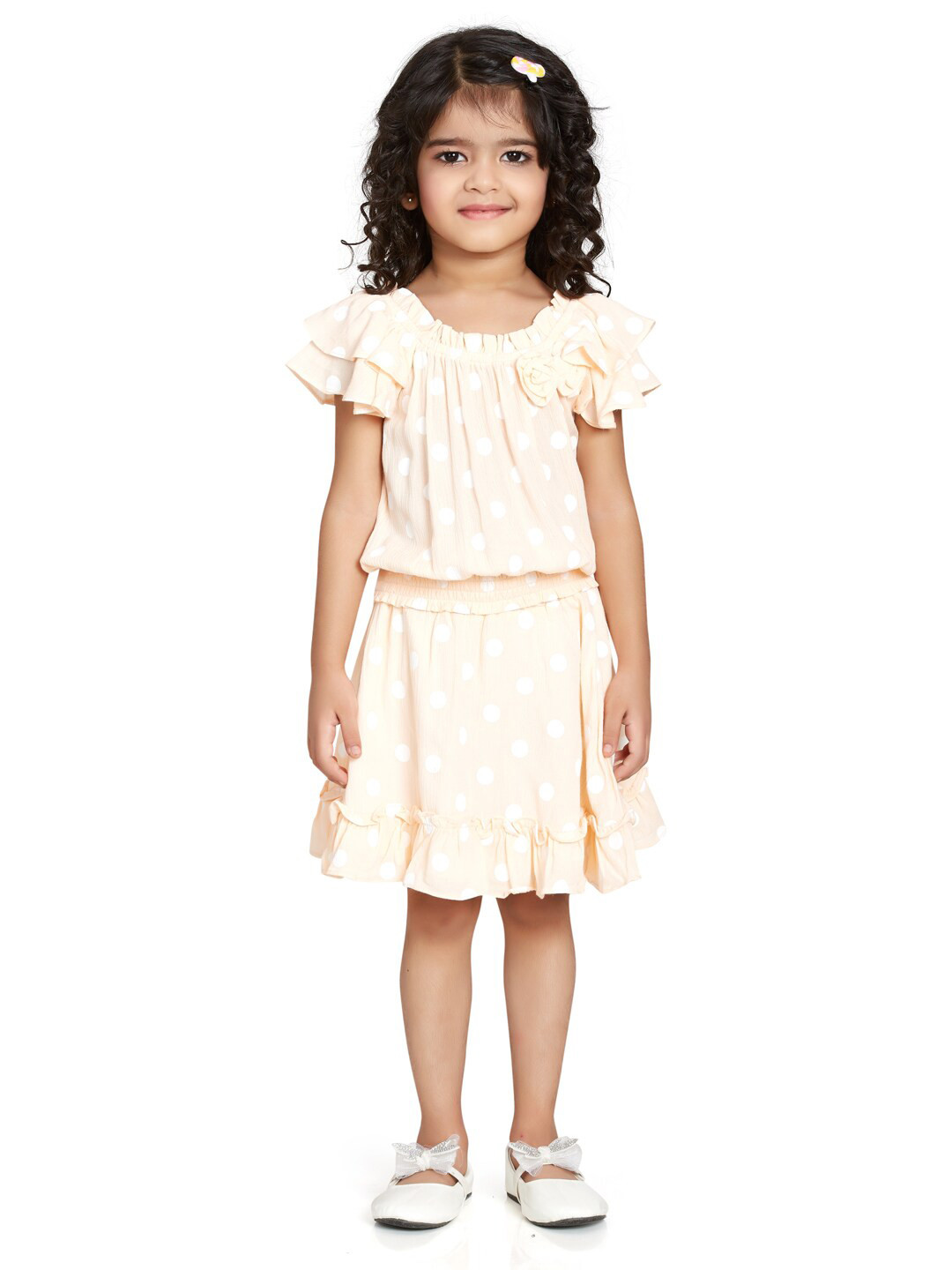 Peppermint Girls Printed Pleated Clothing Set