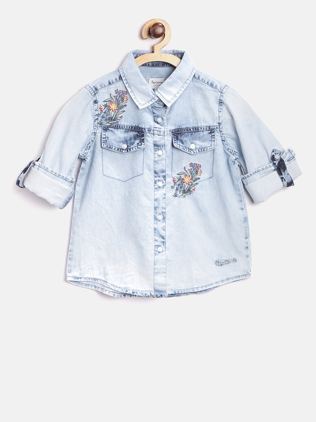 girls blue jean shirt