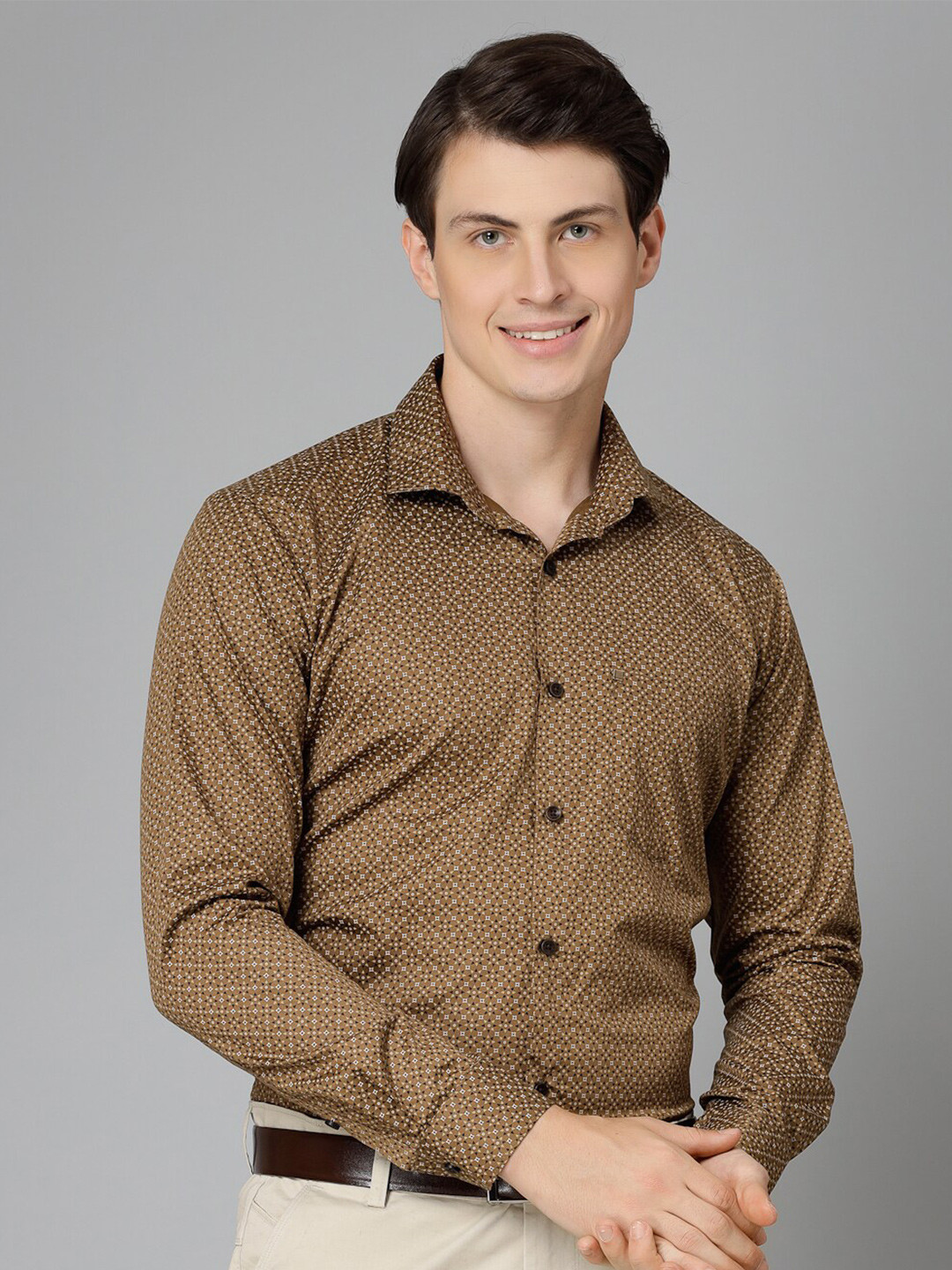 JADEBERRY Standard Micro Ditsy Printed Cotton Formal Shirt