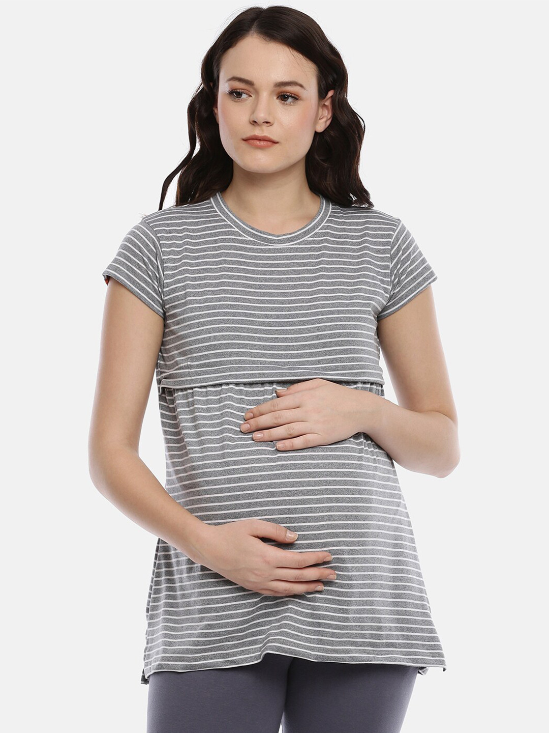 GOLDSTROMS Striped Maternity Longline Top