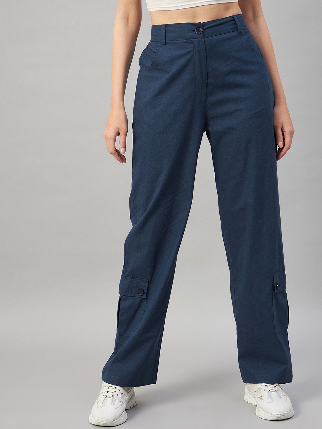 Chemistry Women Flared High-Rise Trousers