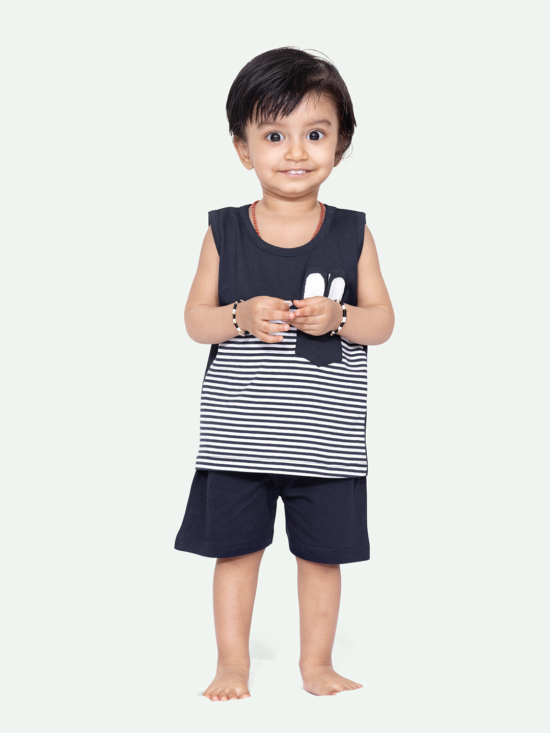 ariel Kids Striped T-shirt with Shorts