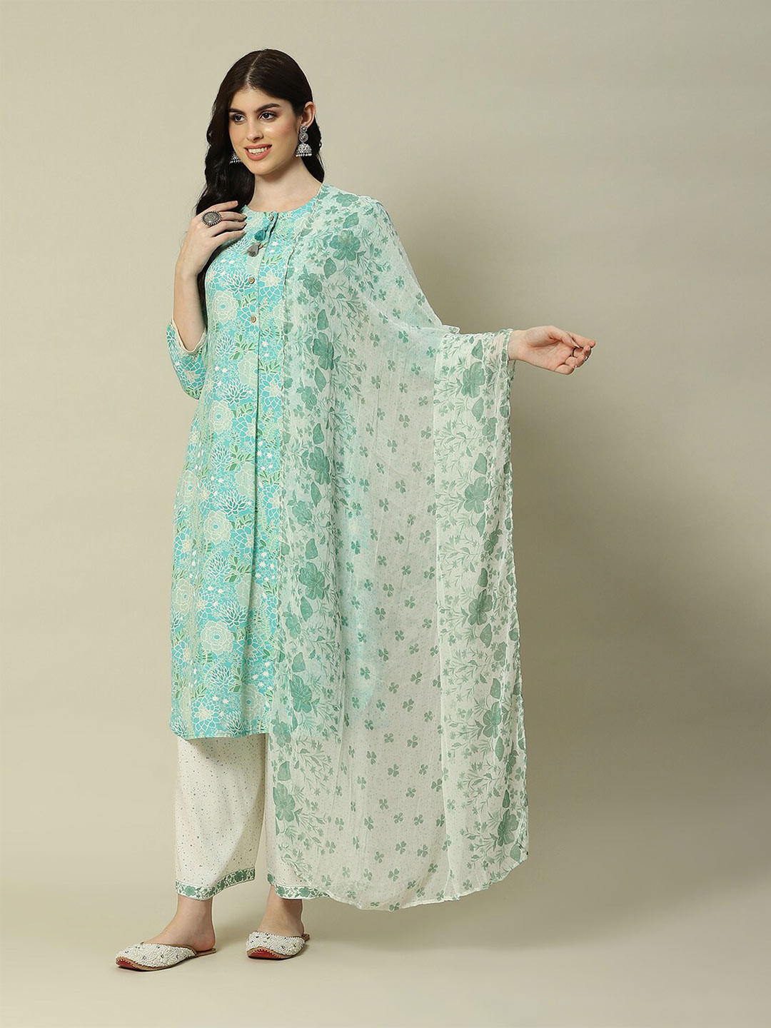 Rangriti Floral Printed Dupatta
