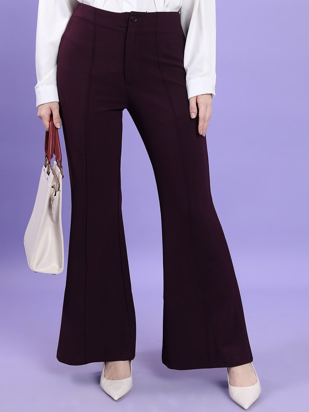 CHIC BY TOKYO TALKIES Women Flared High Rise Bootcut Trouser