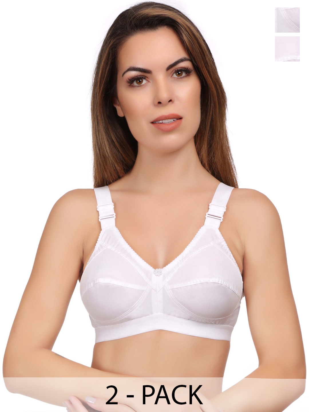 Buy Eve's Beauty Pack Of 2 Minimizer Bra Full Coverage Non Padded Non Wired  All Day Comfort - Bra for Women 24569408