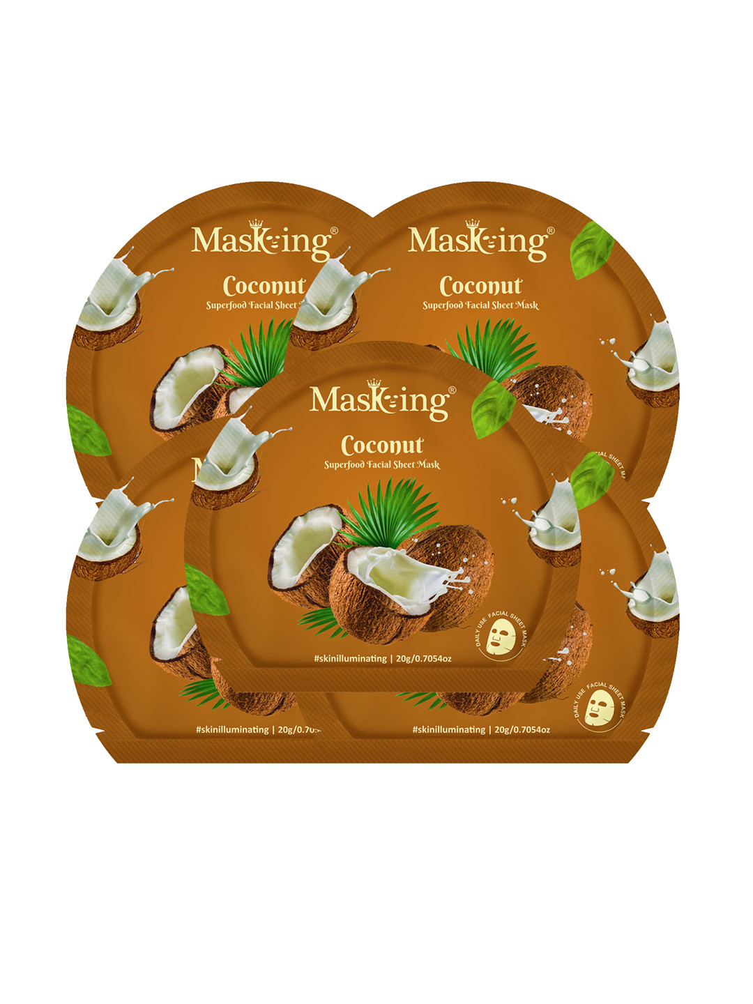 MasKing Set of 5 Coconut Superfood Facial Sheet Mask - 20 g each