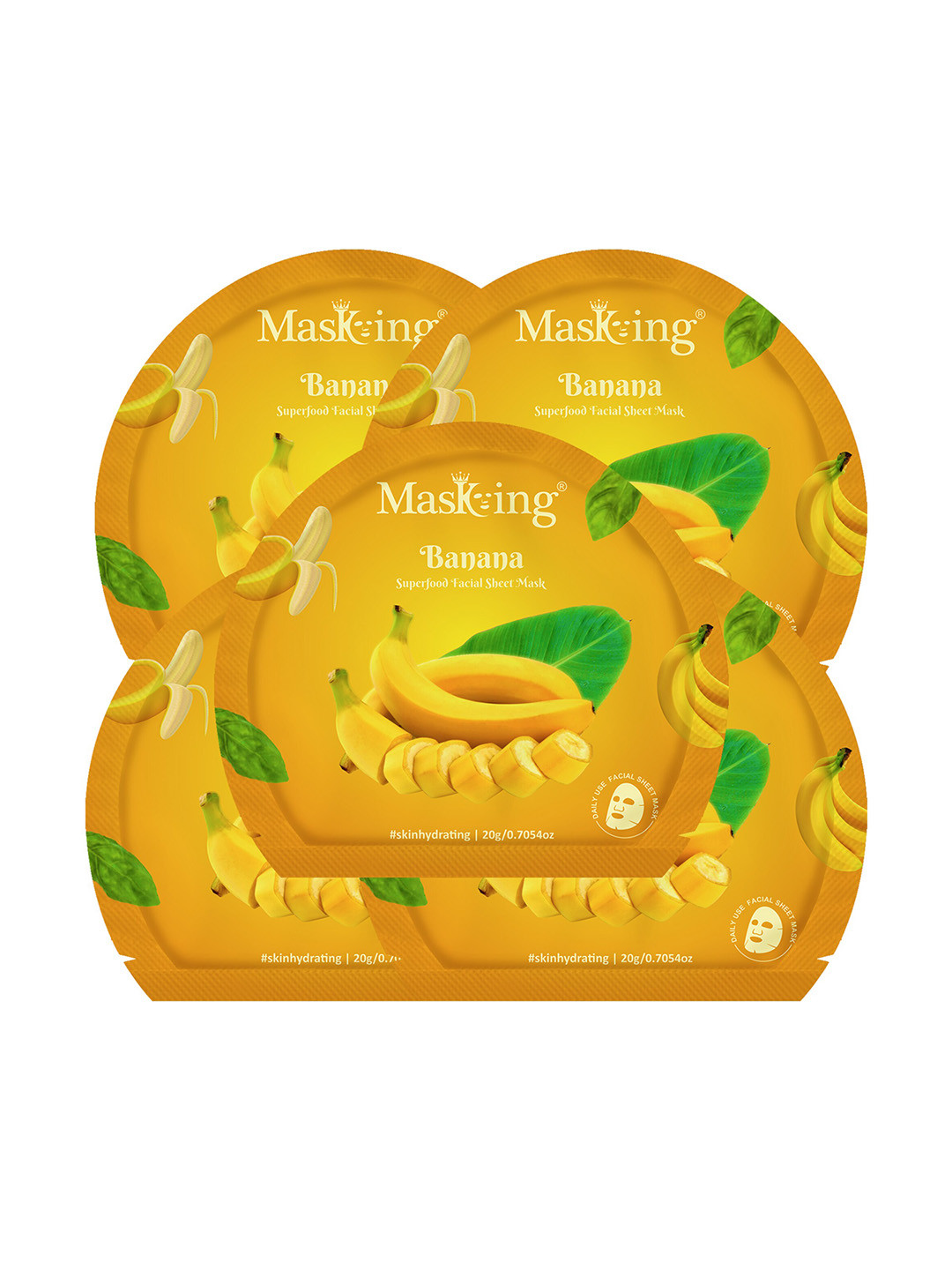 Masking Pack of 5 Banana Facial Sheet Masks