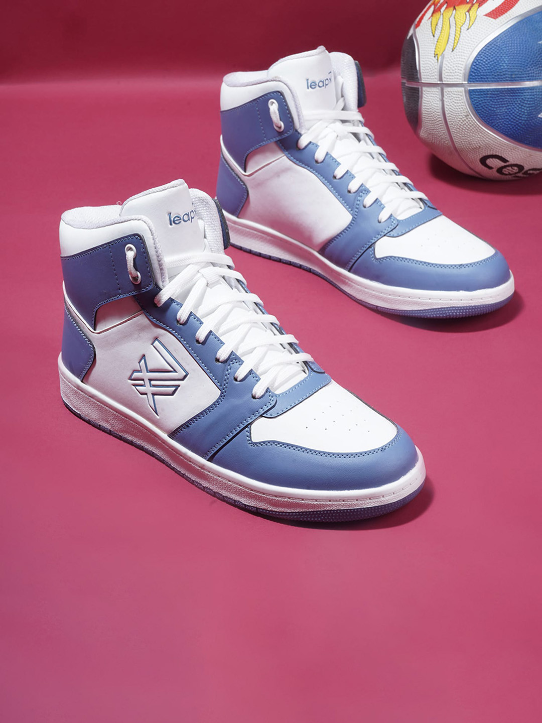 Liberty Men Colourblocked Memory Foam Lace-Ups Mid-Top Sneakers