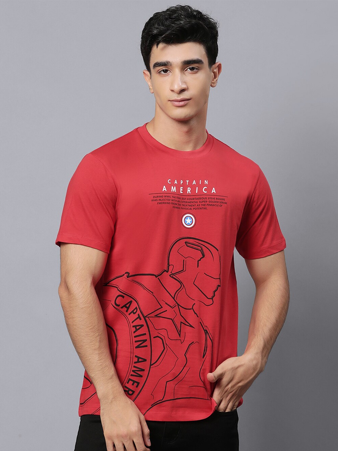 Captain america deals t shirt myntra