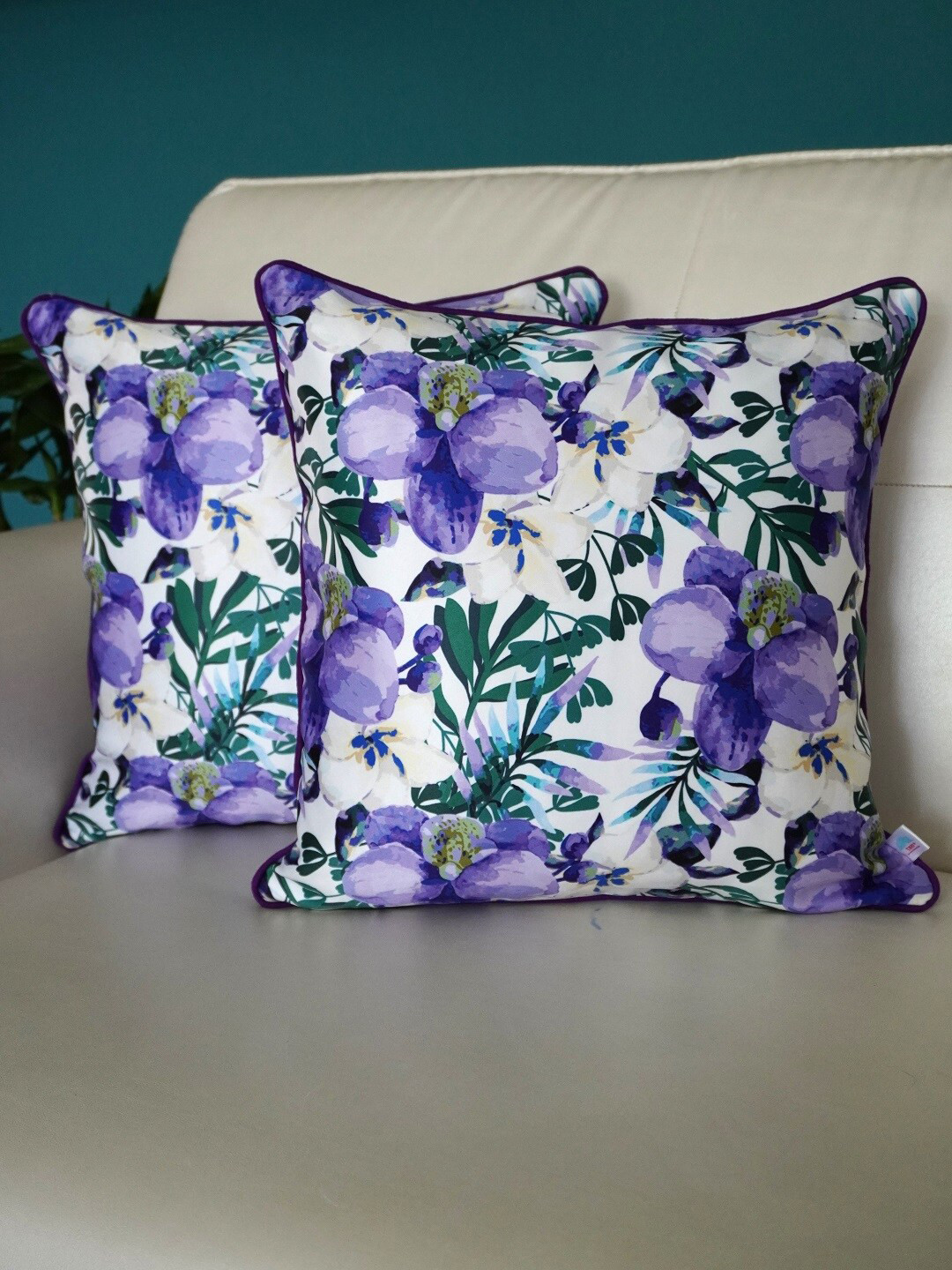 TARA- Sparkling Homes Soft & Light-Weight Durable 2 Pcs Cushion Covers -16x16In