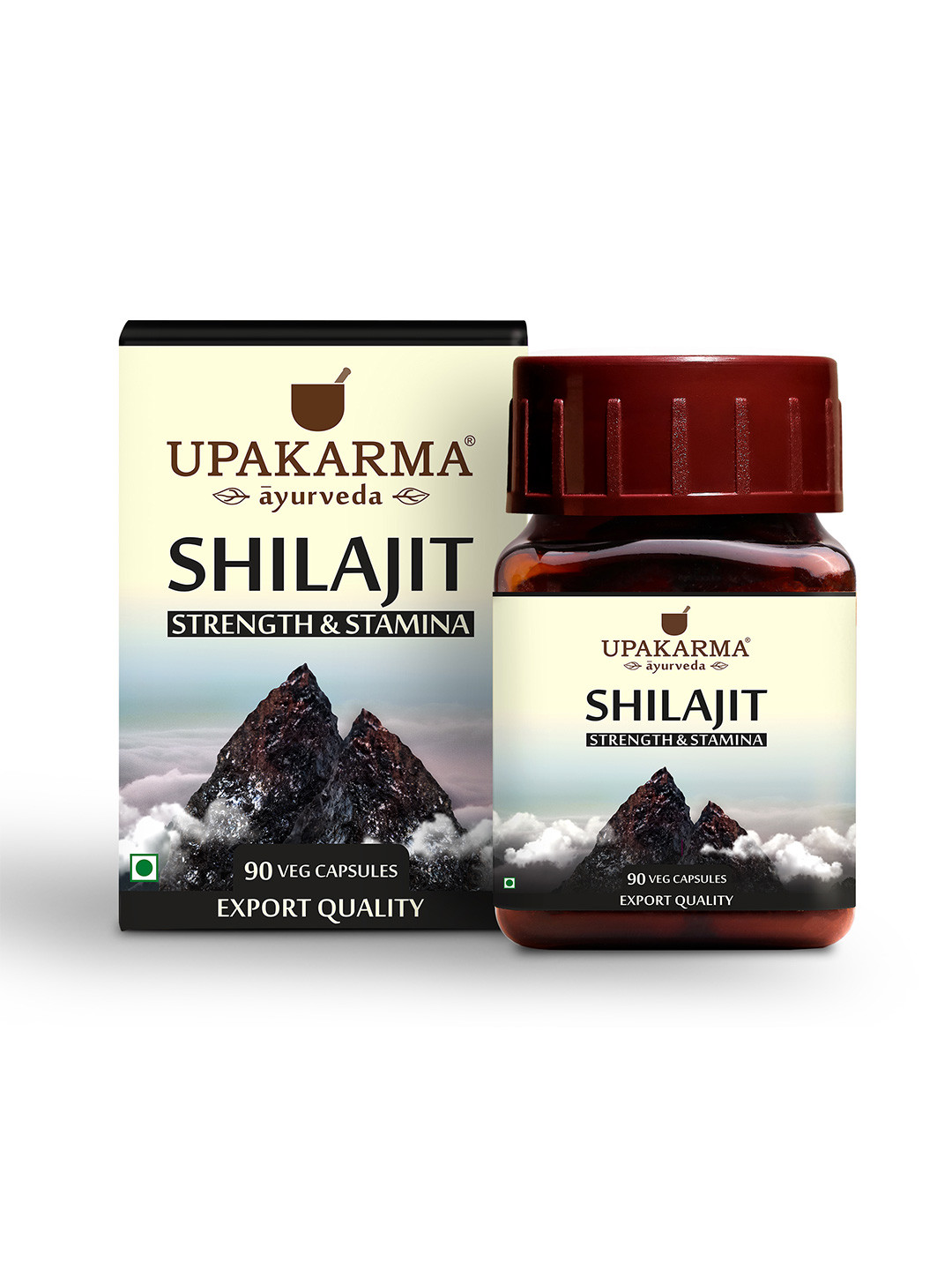 UPAKARMA Ayurveda Pure Shilajit Capsules 300 mg to Boost Immunity - 90 Veg Capsules