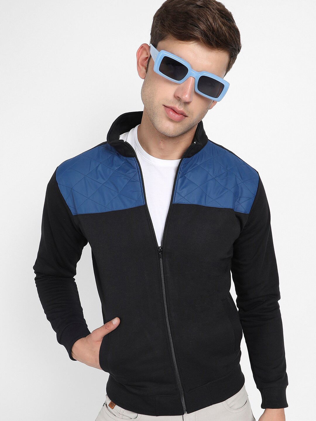 CAHOOT Colourblocked Quilted Windcheater Bomber Jacket