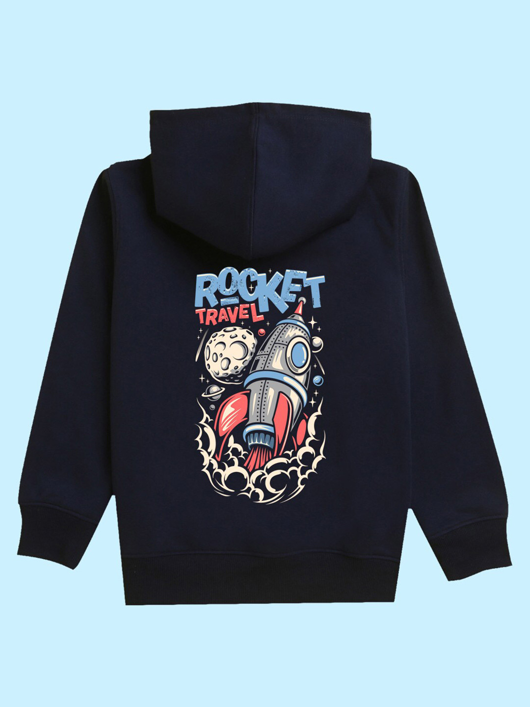NUSYL Kids Rocket Printed Hooded Pullover