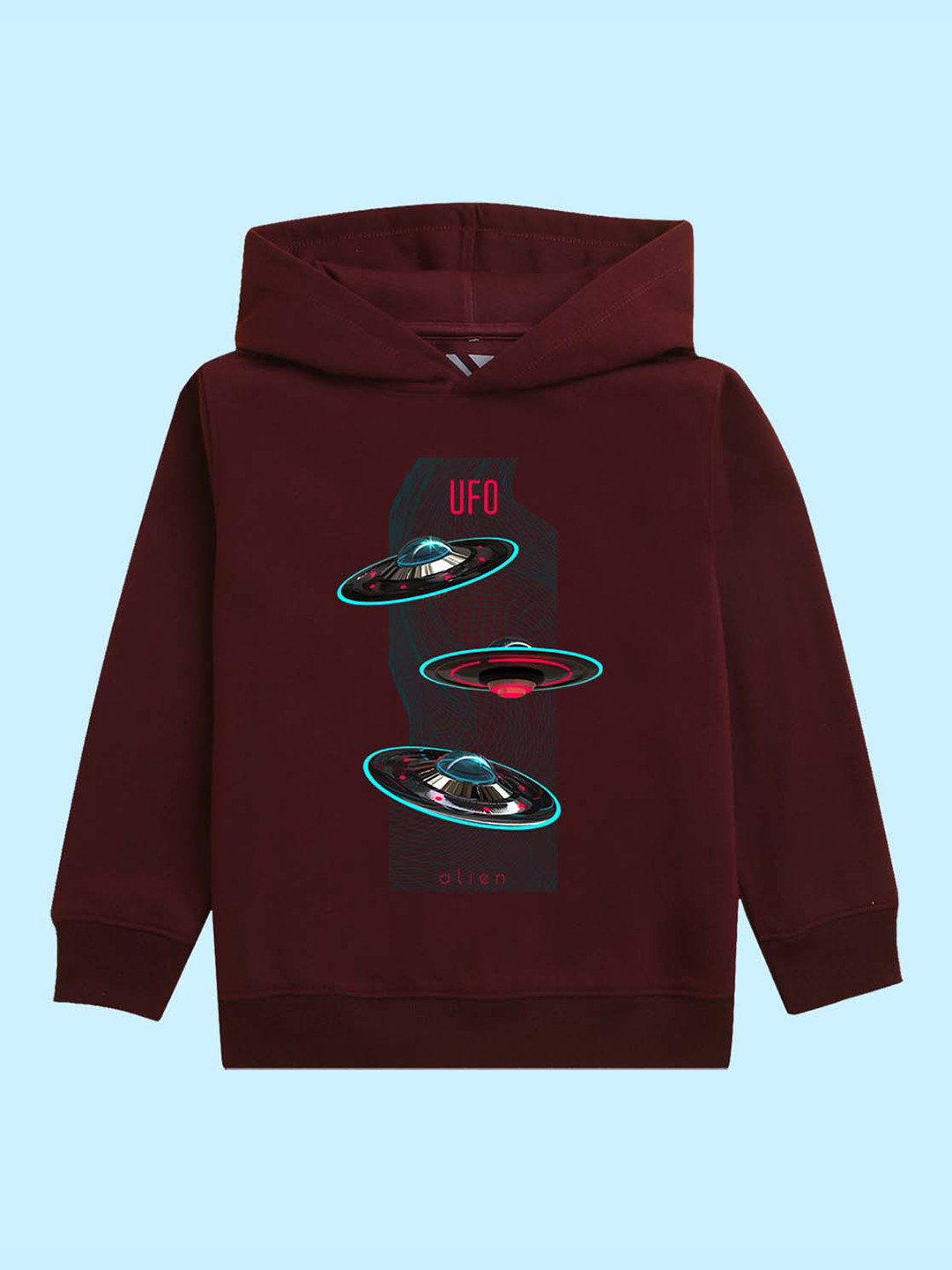 NUSYL Kids Space Printed Hooded Pullover