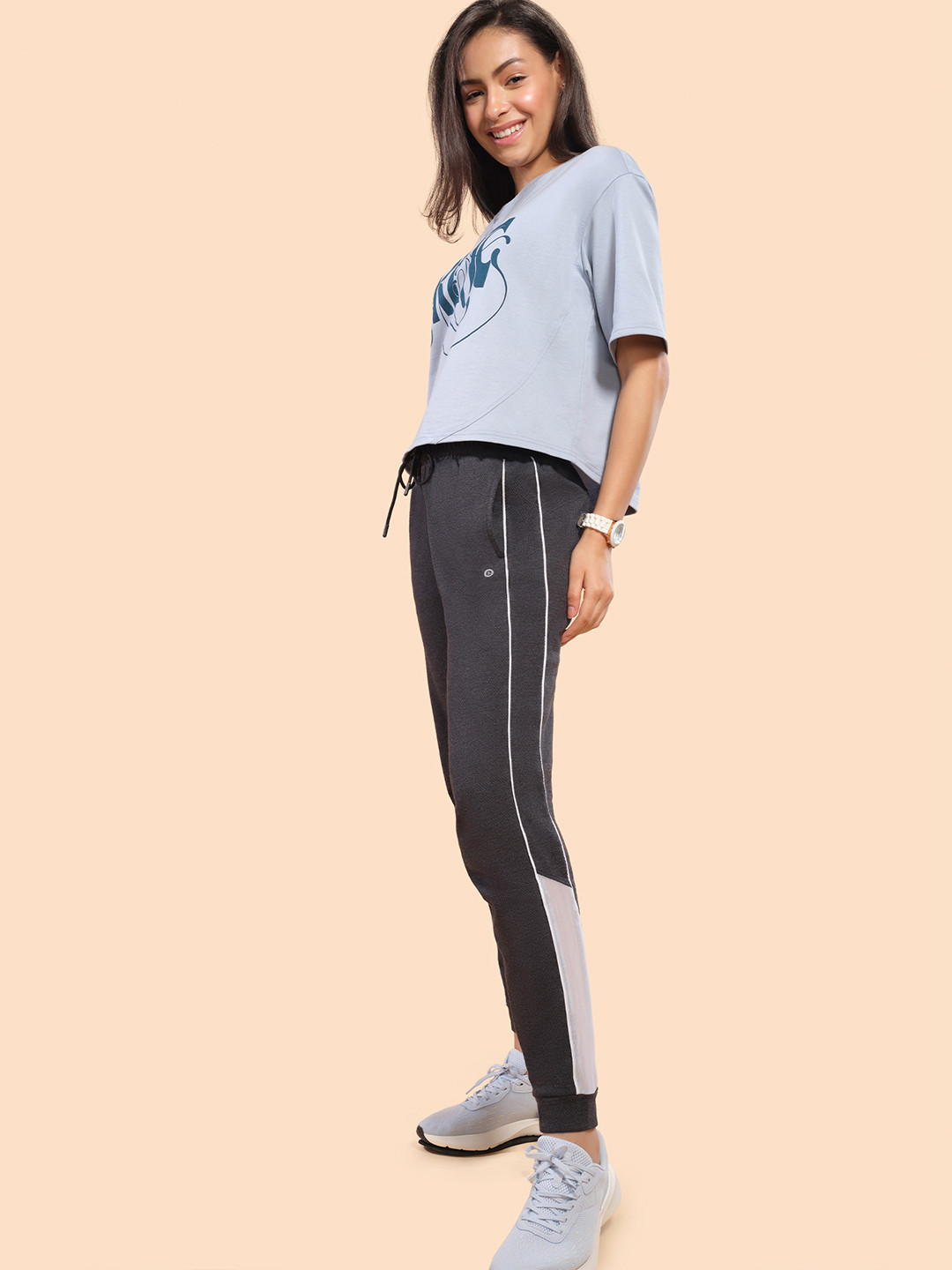 Enamor Women Side Striped Relaxed Fit Joggers