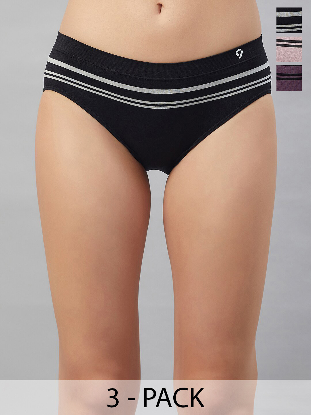 C9 AIRWEAR Pack Of 3 Anti-Chafing Seamless Technology Hipster Briefs