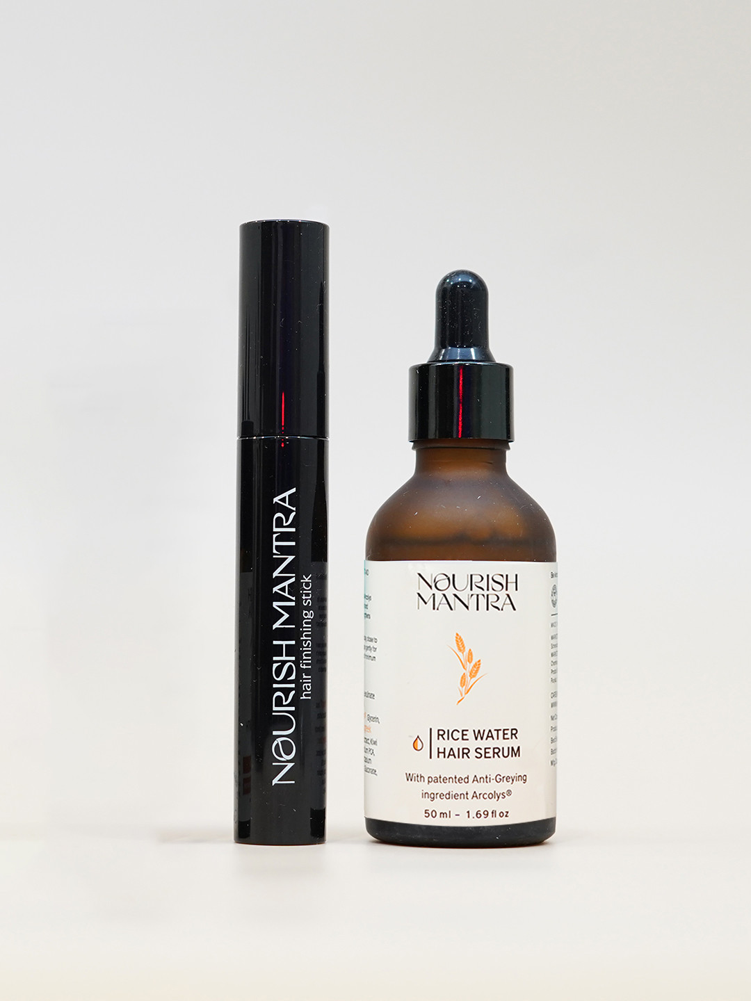 Nourish Mantra Set Of 2 Anti-Greying Rice Water Serum & Hair Finishing Stick