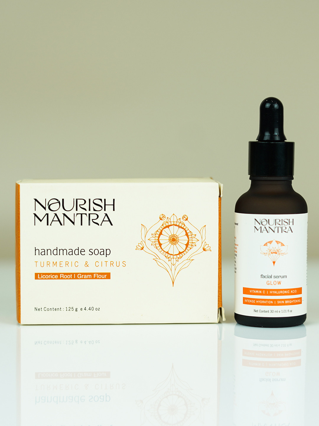 Nourish Mantra Turmeric Bathing Bar & Glow Serum
