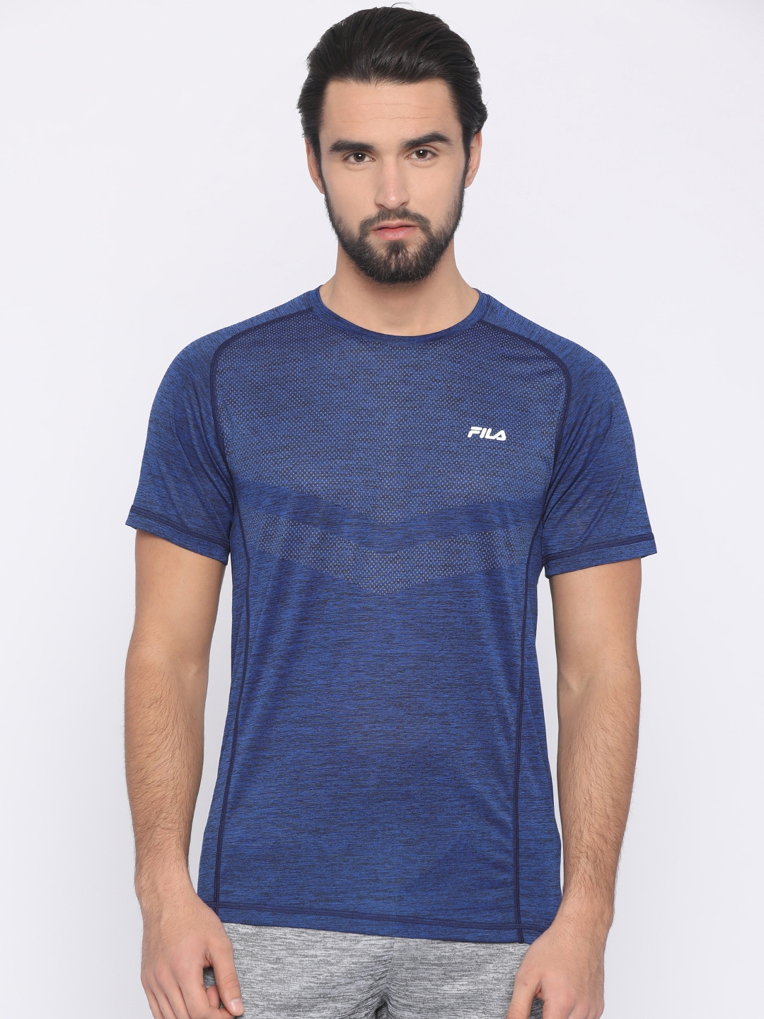 Buy FILA Men Blue Printed Round Neck T shirt Tshirts for Men 2458117 Myntra