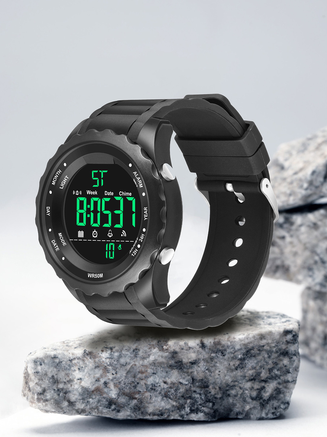 Shocknshop Men Digital Multi Function LED Display Watch-WCH31Black