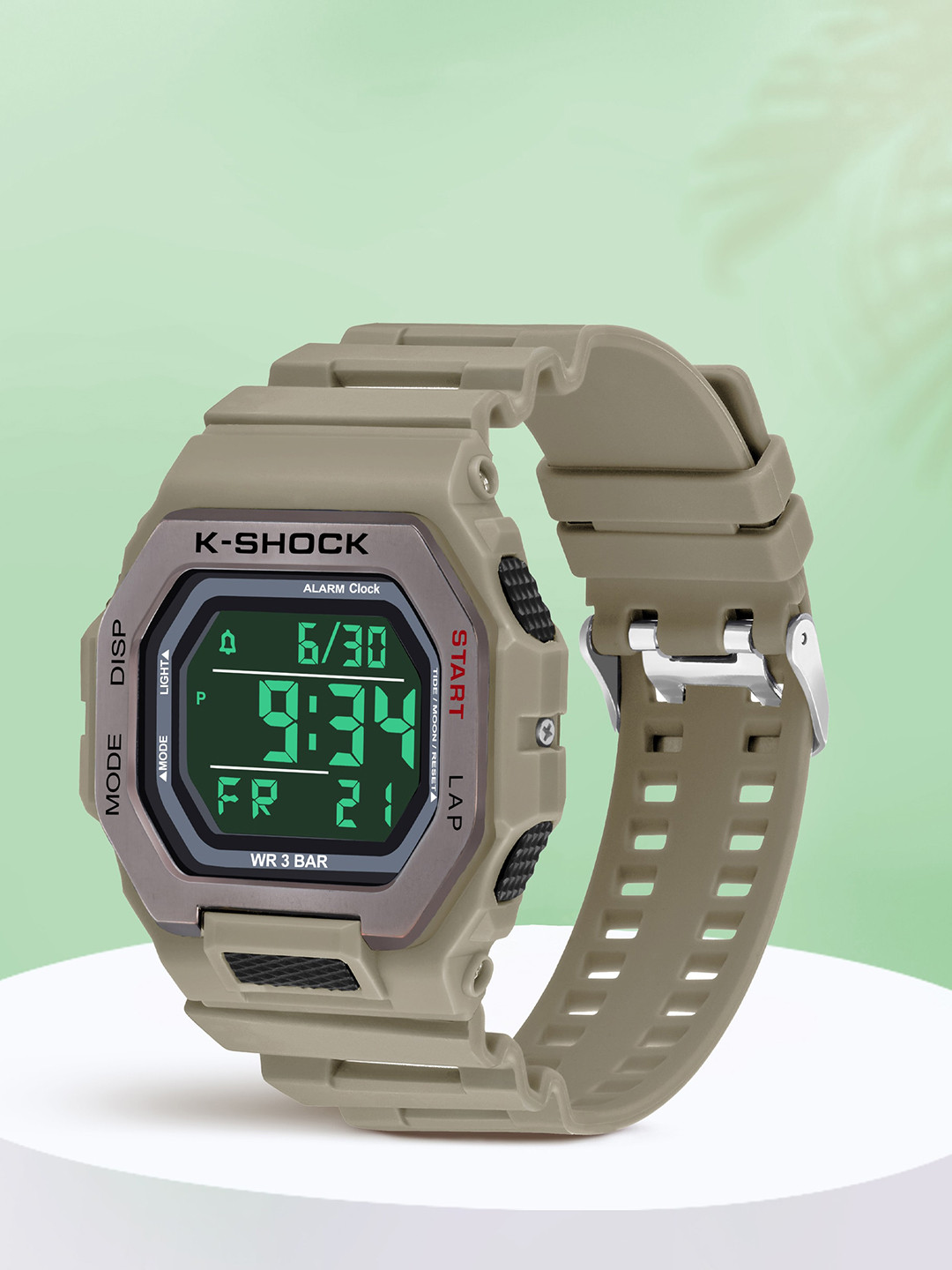 Shocknshop Unisex Dial & Straps Digital Multi Function Watch WCH32Khaki