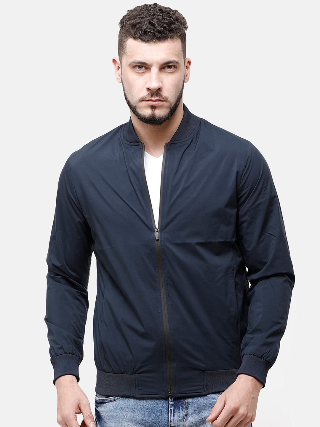 HOUSE OF VEDAS Mock Collar Lightweight Open Front Jacket